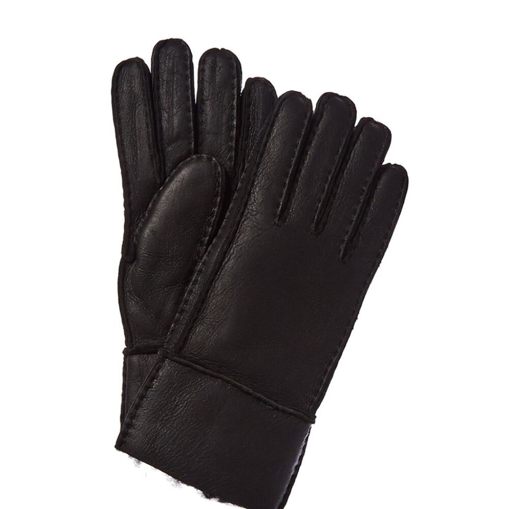 NWT Surell Black Leather Gloves with Lamb Shearling size S/M